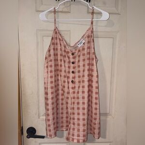 WAILEA BROWN PALAKA Button-Front Cami one piece